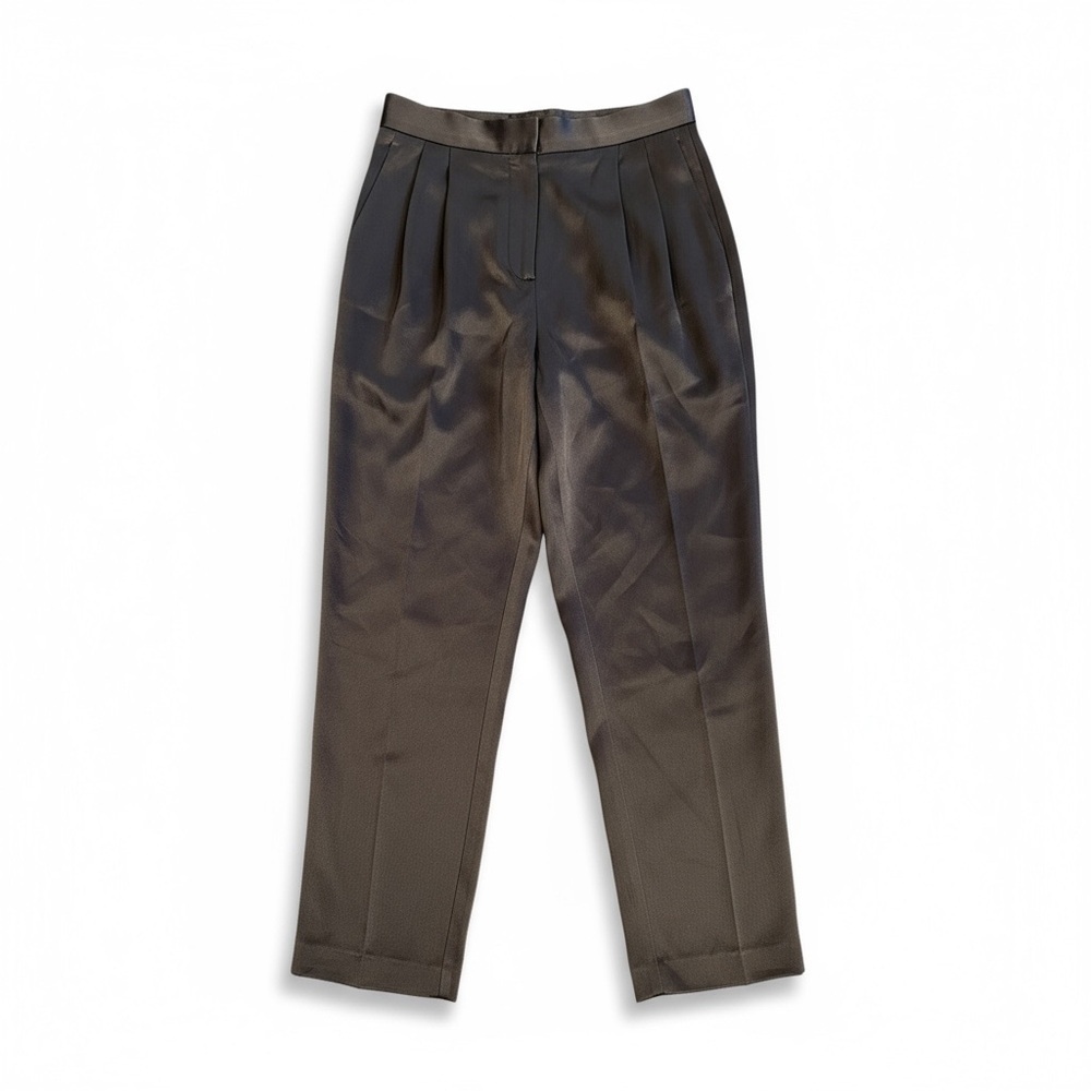 Babaton Brown Pleated High-Rise Trousers
